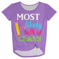 Likely To Talk In Class Purple Knot Top
