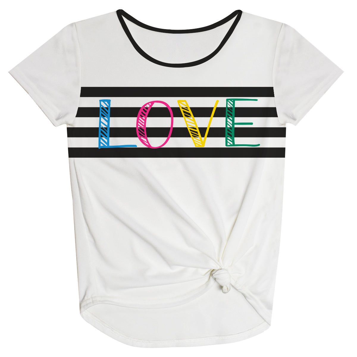 I Play Soccer Navy Knot Top