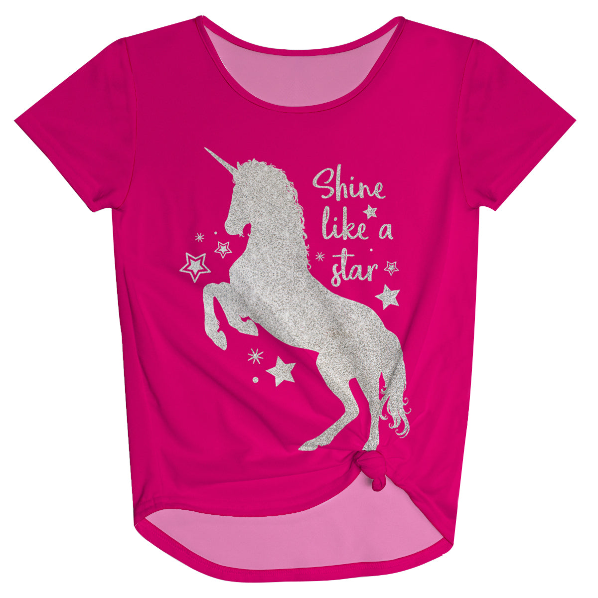 Shine Like A Star Hot Pink Knot Top