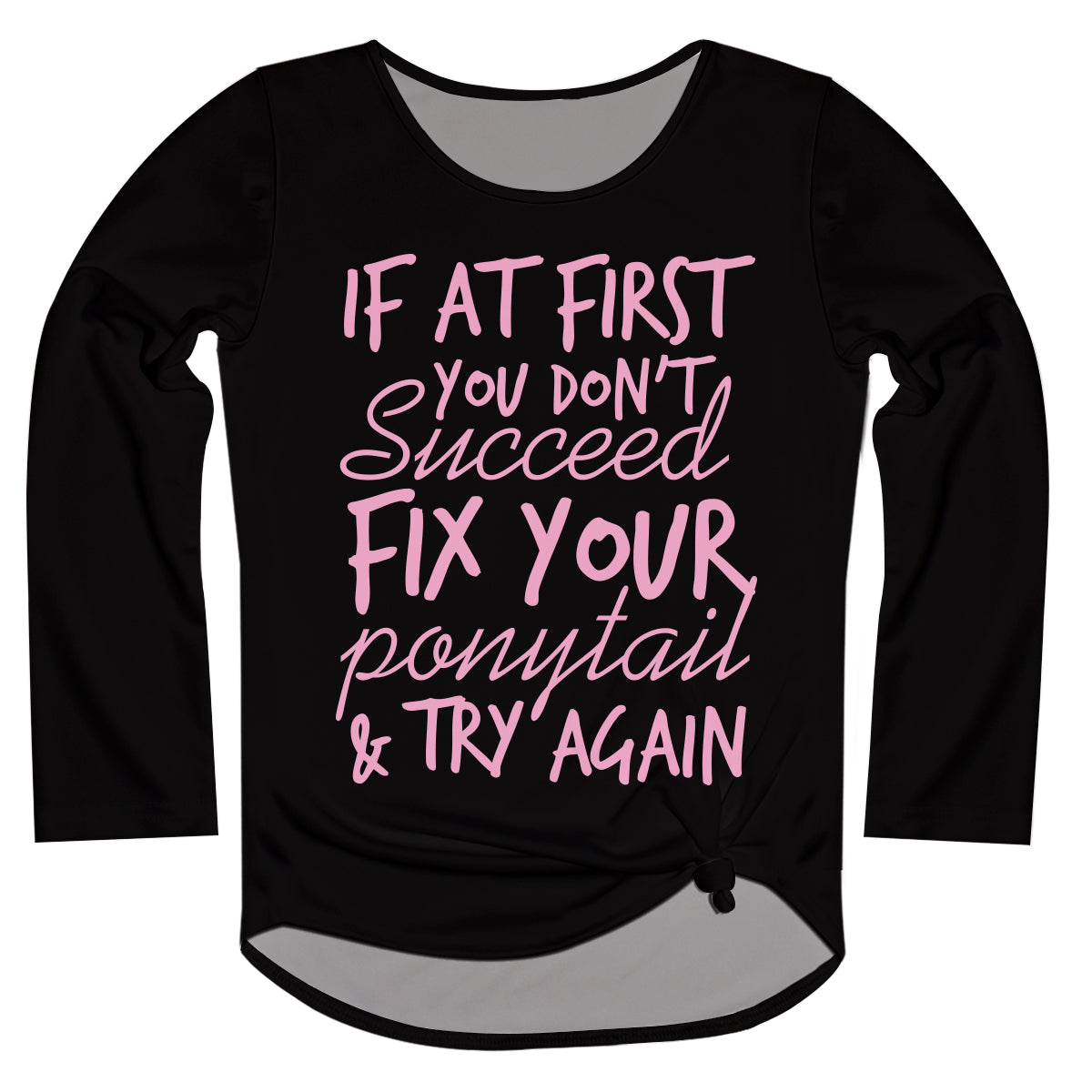 Try Again Black Knot Top - Wimziy&Co.