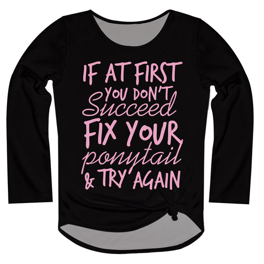 Try Again Black Knot Top - Wimziy&Co.