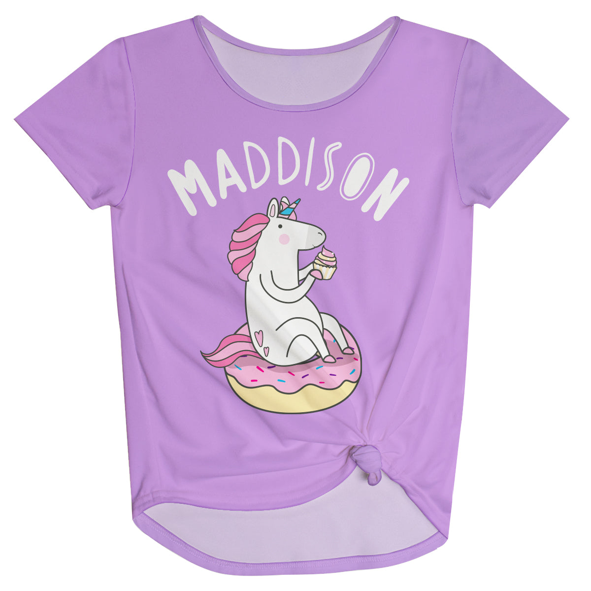 Unicorn Name Purple Knot Top