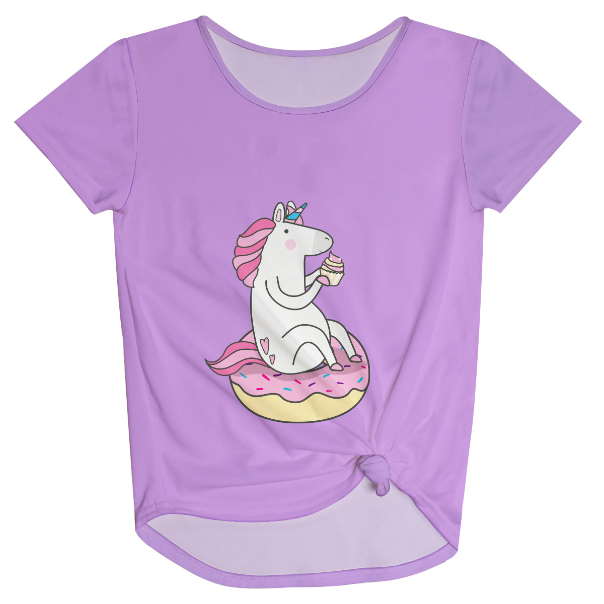 Unicorn Name Purple Knot Top - Wimziy&Co.