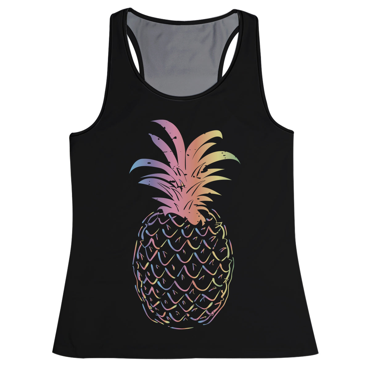 Pineapple Black Tank Top