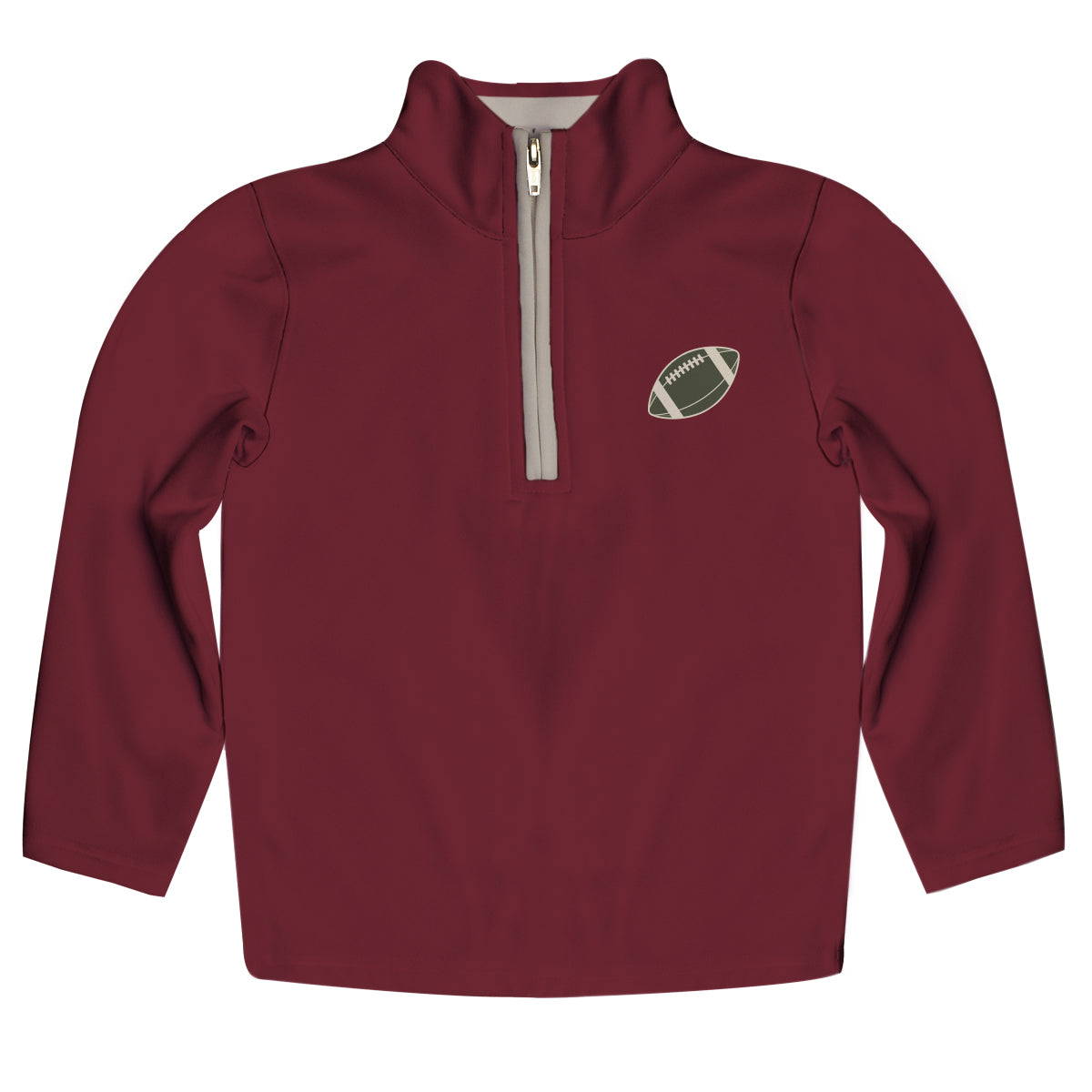 Football Maroon Light Weight 1/4 Zip Pullover