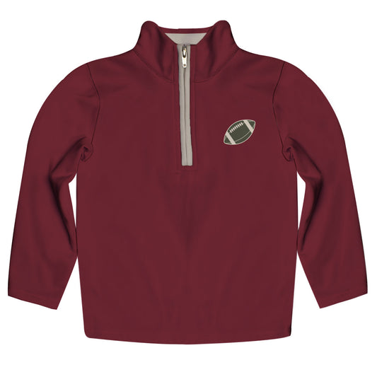 Football Maroon Light Weight 1/4 Zip Pullover