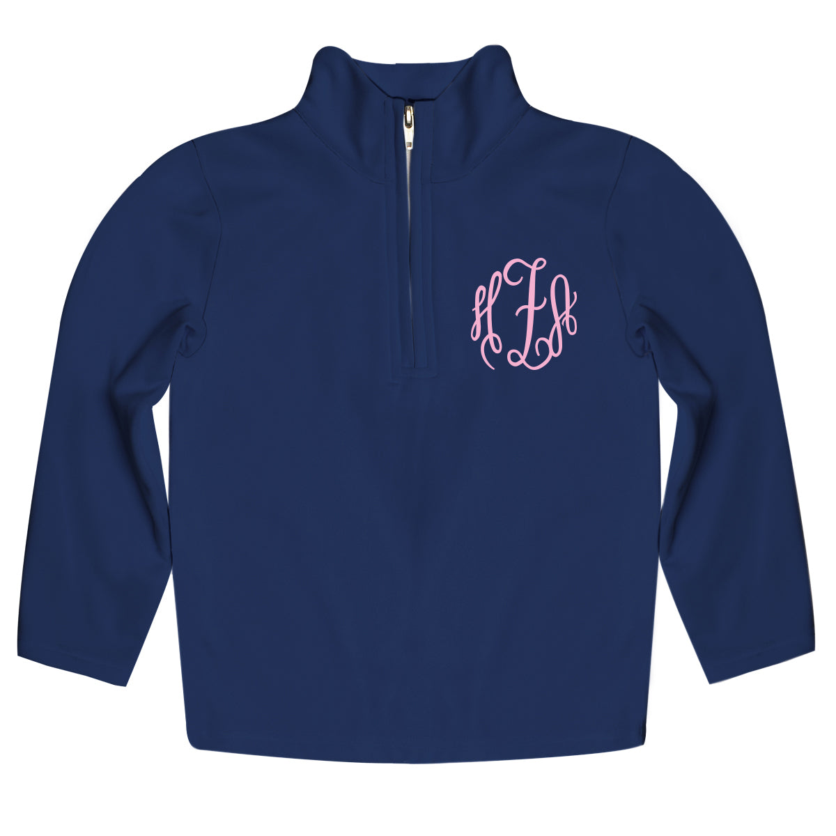 Monogram Navy Light Weight 1/4 Zip Pullover