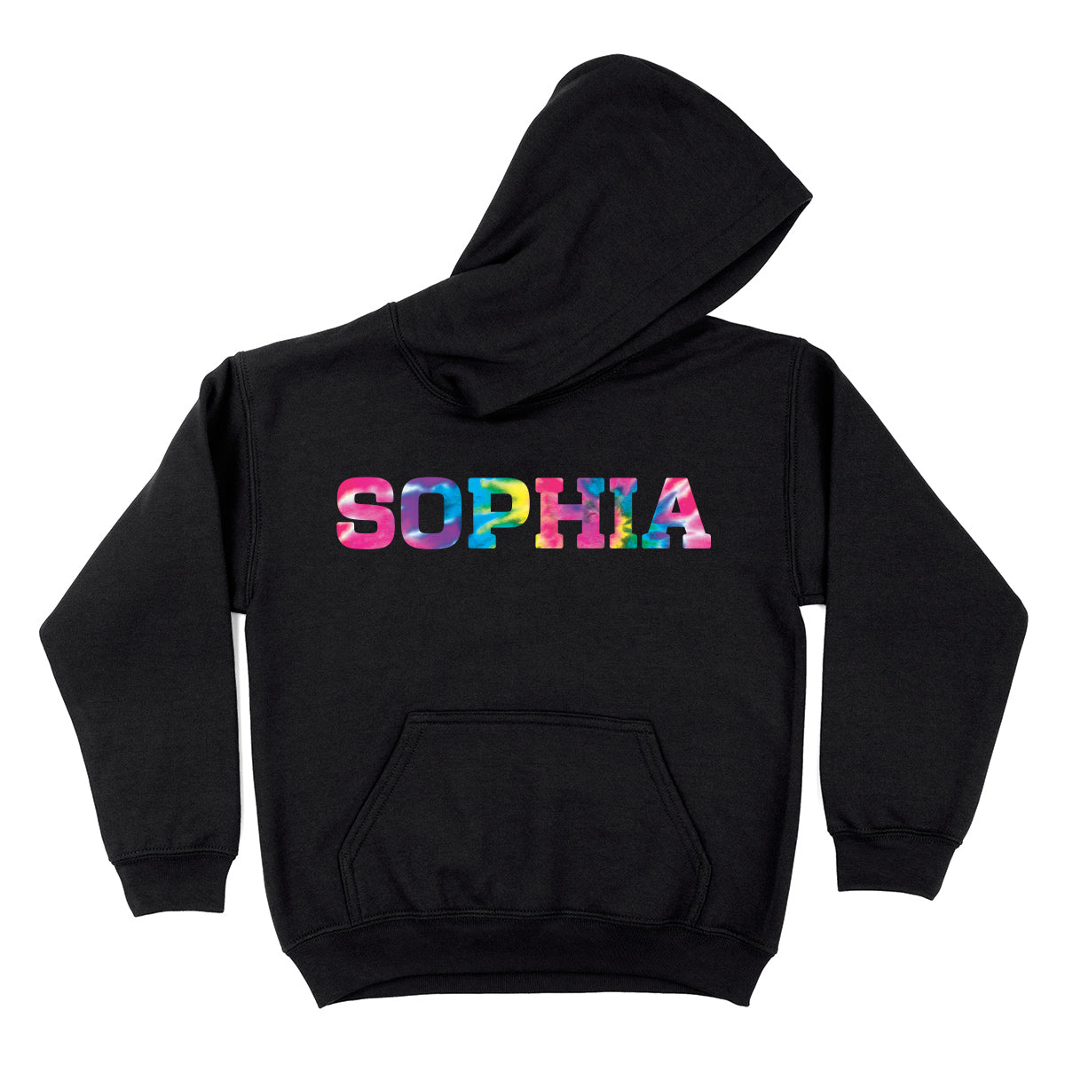 Personalized Name Black Fleece Long Sleeve Hoodie