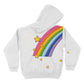 Rainbow White Fleece Long Sleeve Hoodie
