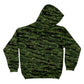 Stars and Camo Print Green Fleece Hoodie Long Sleeve Hoodie