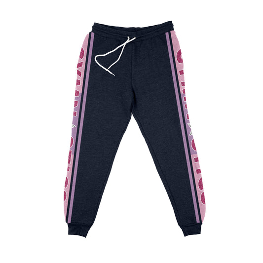 Gymnastics Pink Stripes Navy Jogger