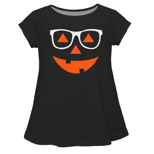 Girls black and orange jack o lantern blouse - Wimziy&Co.