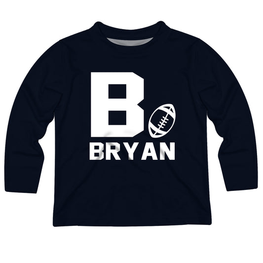 Boys black football tee shirt with name - Wimziy&Co.