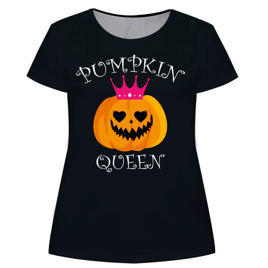 Girls black and orange jack o lantern queen blouse - Wimziy&Co.