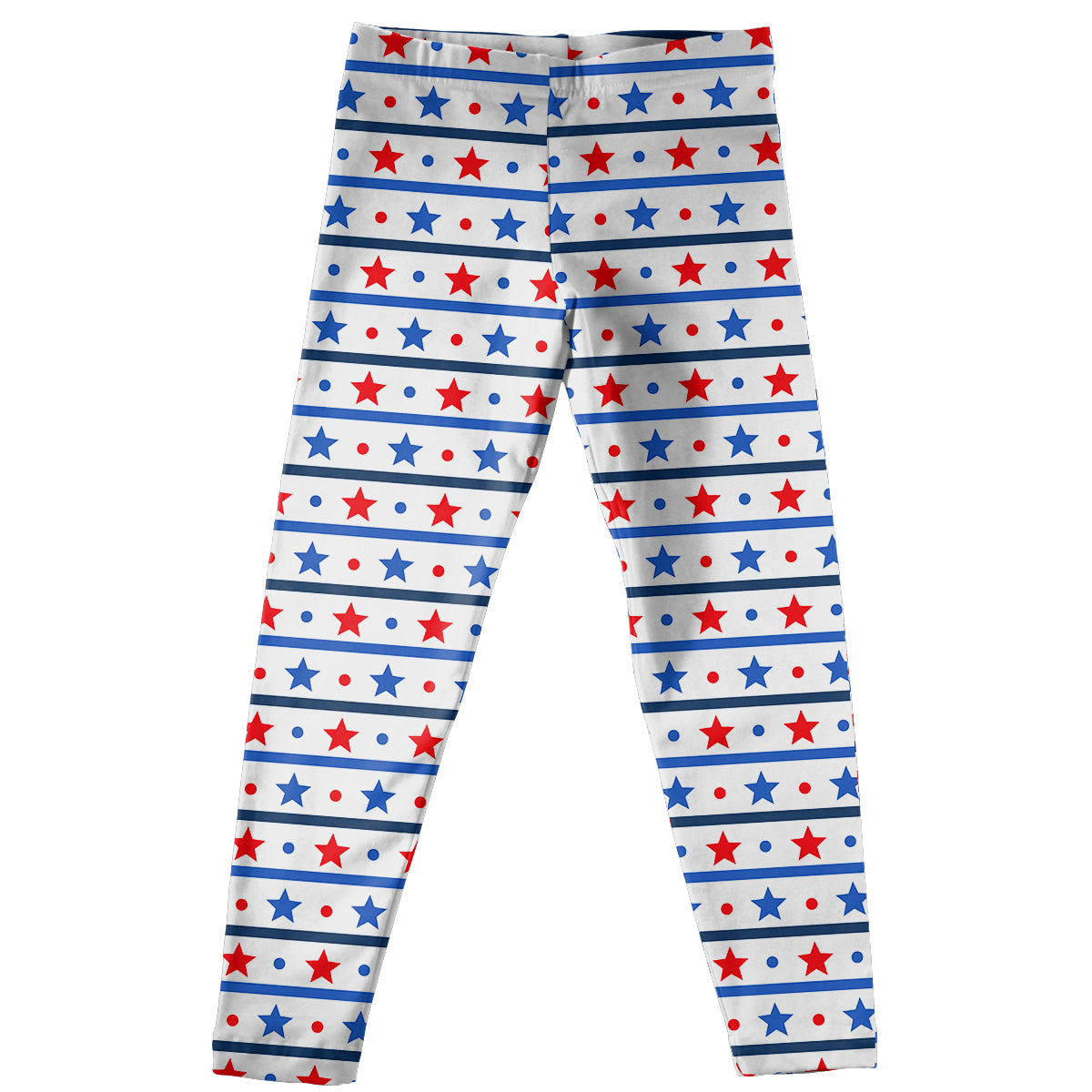 American Stars Print White Leggings - Wimziy&Co.