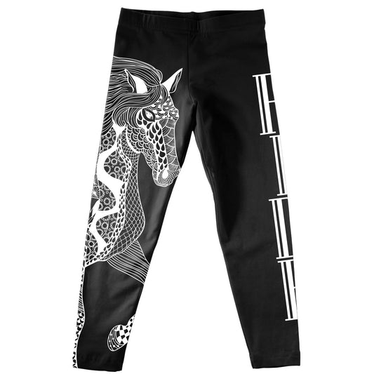 Black and white ride horse girls leggings - Wimziy&Co.