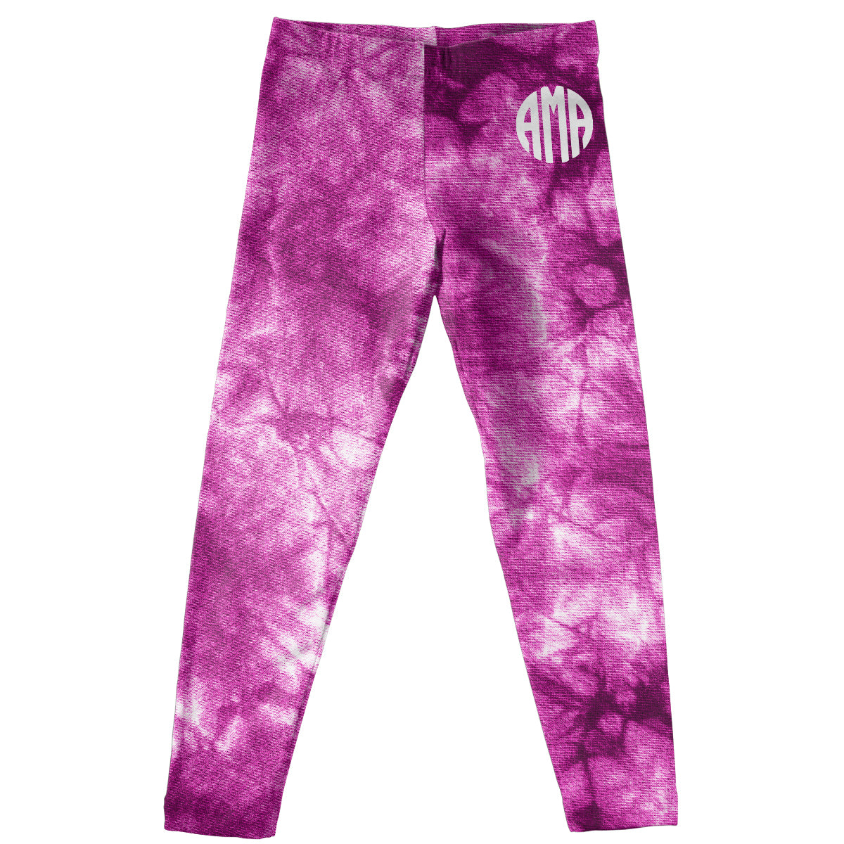 Boho Monogram Purple Tie Dye Leggings - Wimziy&Co.