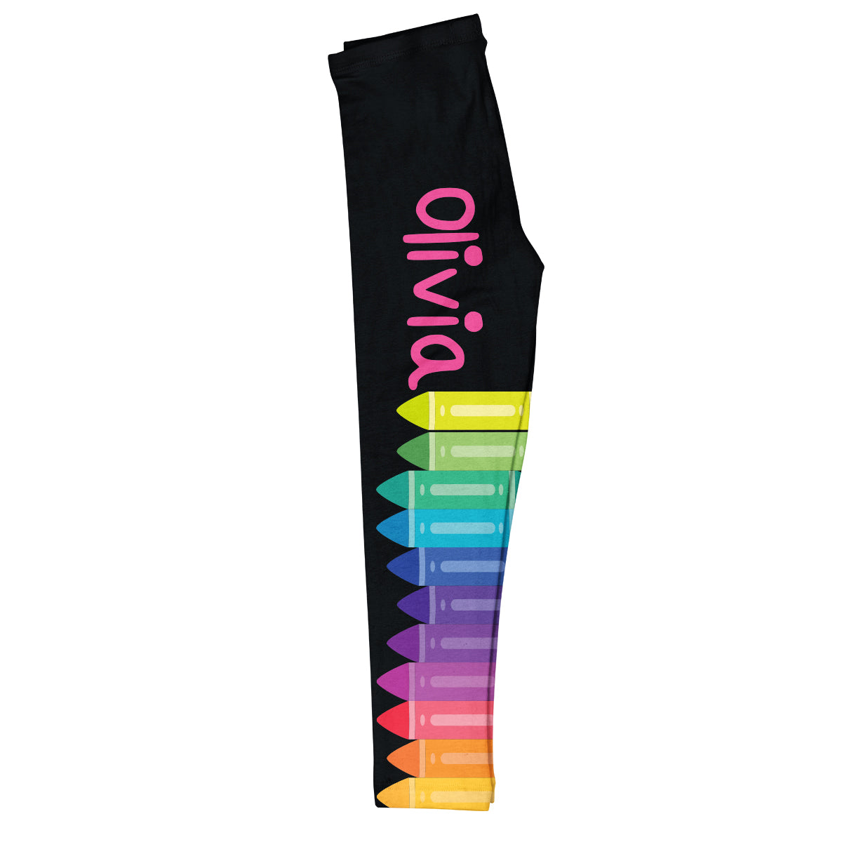 Crayons Name Black Leggings - Wimziy&Co.