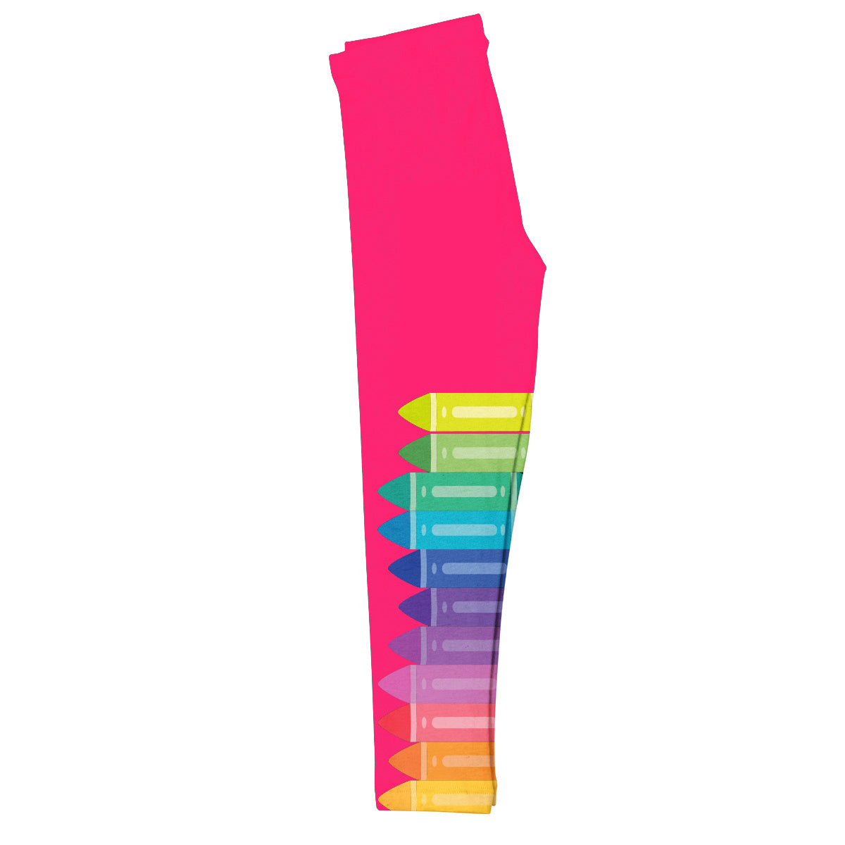 Crayons Name Hot Pink Leggings - Wimziy&Co.
