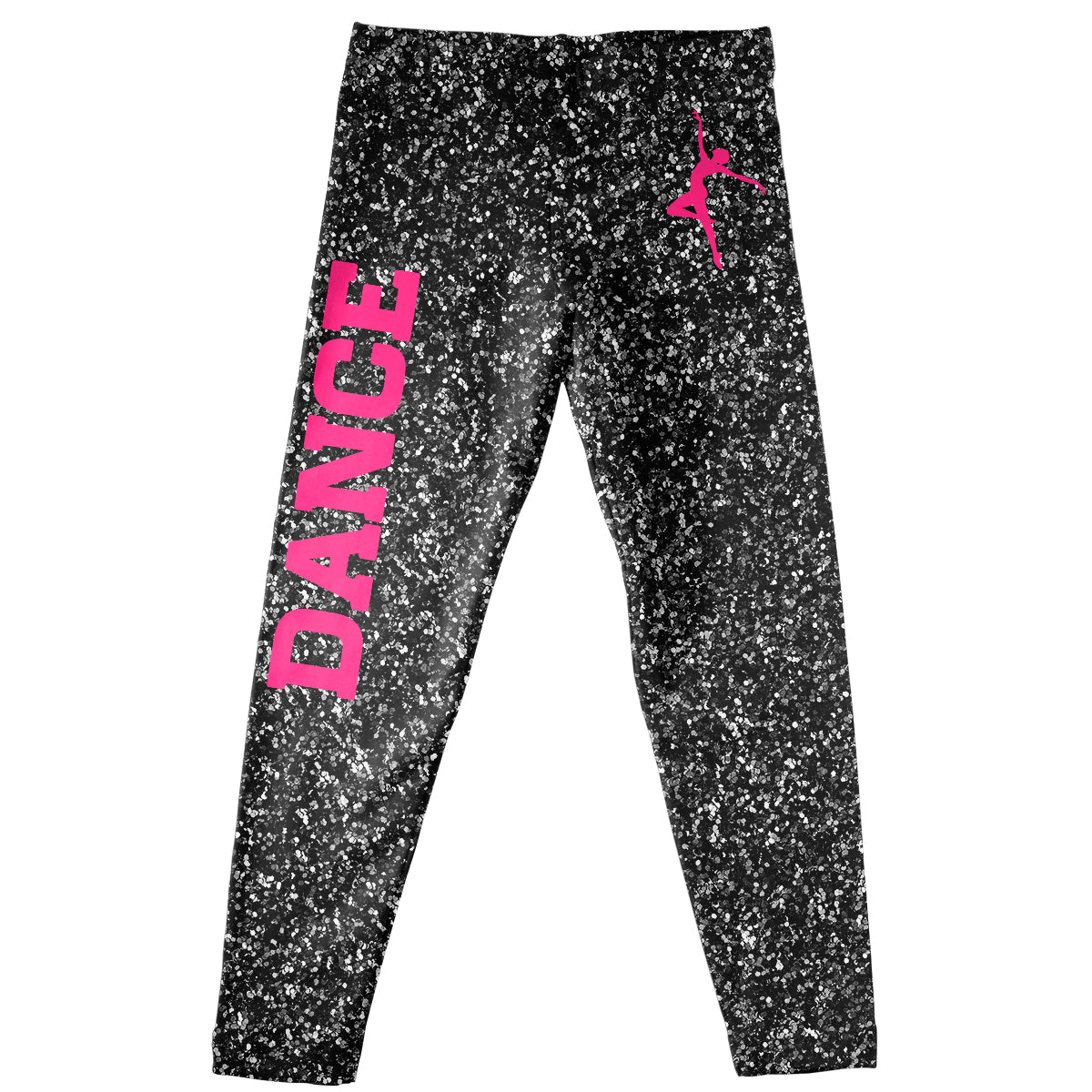 Dance Silhouette Black Glitter Leggings - Wimziy&Co.