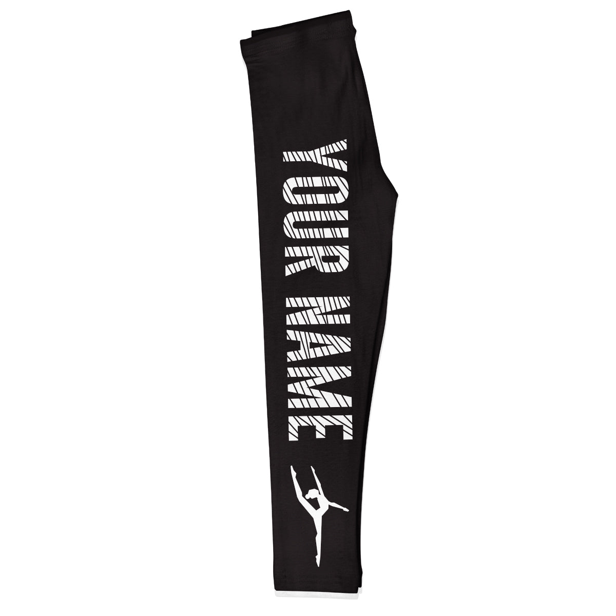 Black dance girls leggings with name - Wimziy&Co.