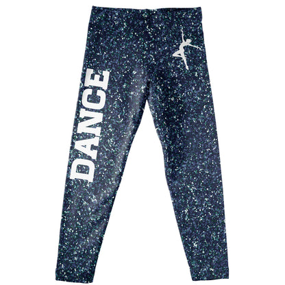 Navy glitter dancer silhouette leggings - Wimziy&Co.