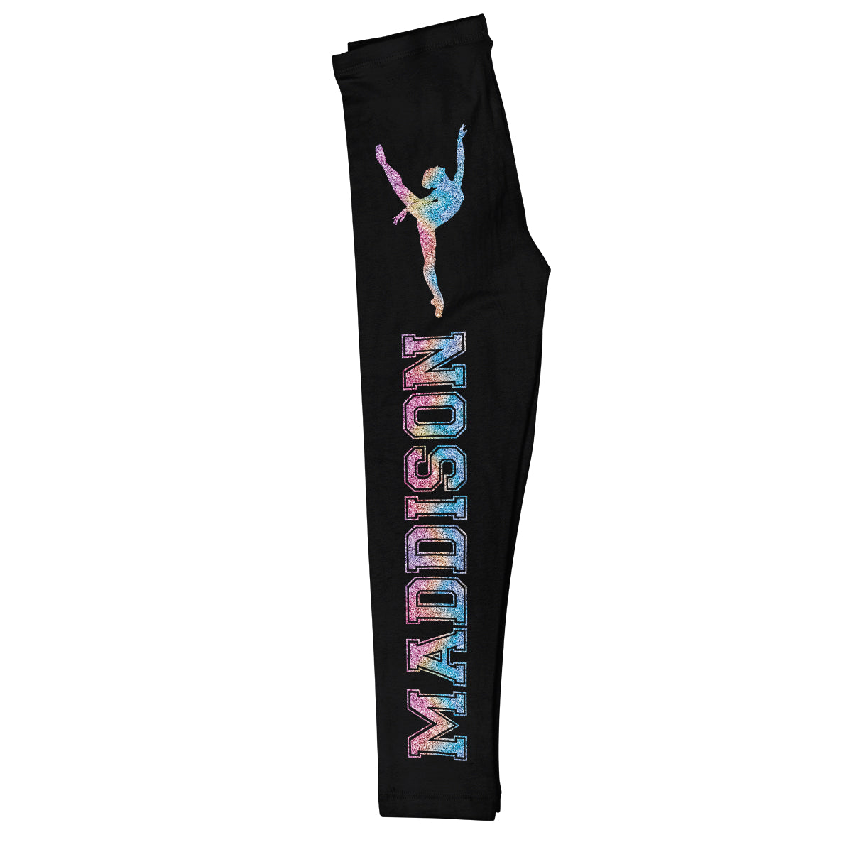 Dance Silhouette Name Black Leggings - Wimziy&Co.