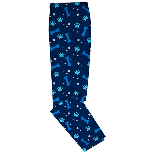 Paw and Bones Print Navy Leggings - Wimziy&Co.