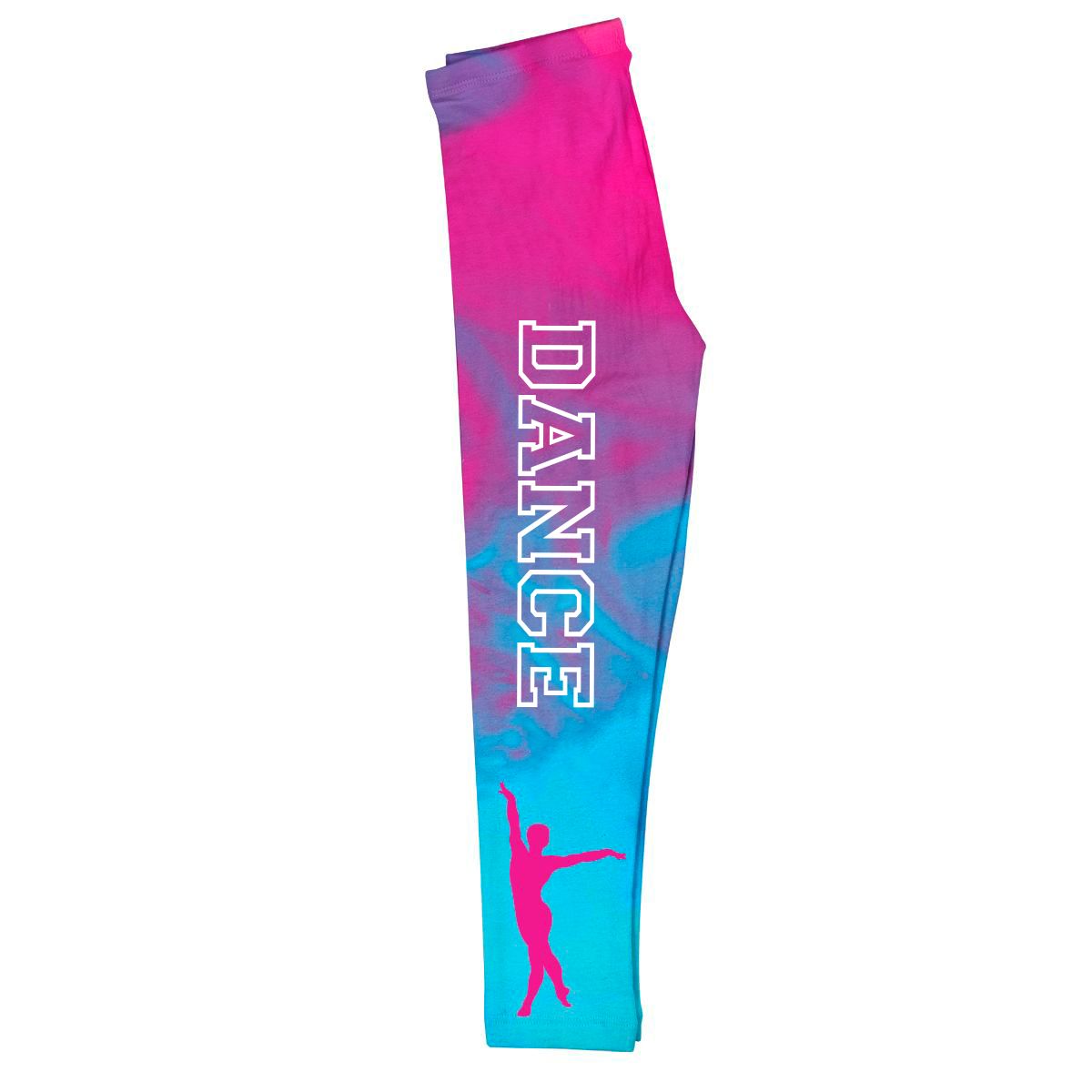 Hot pink and aqua marble dance leggings - Wimziy&Co.