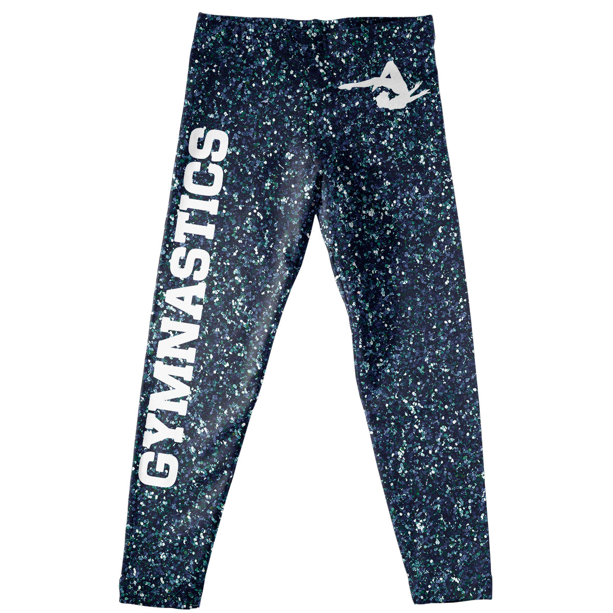 Navy glitter gymnastics girls leggings - Wimziy&Co.