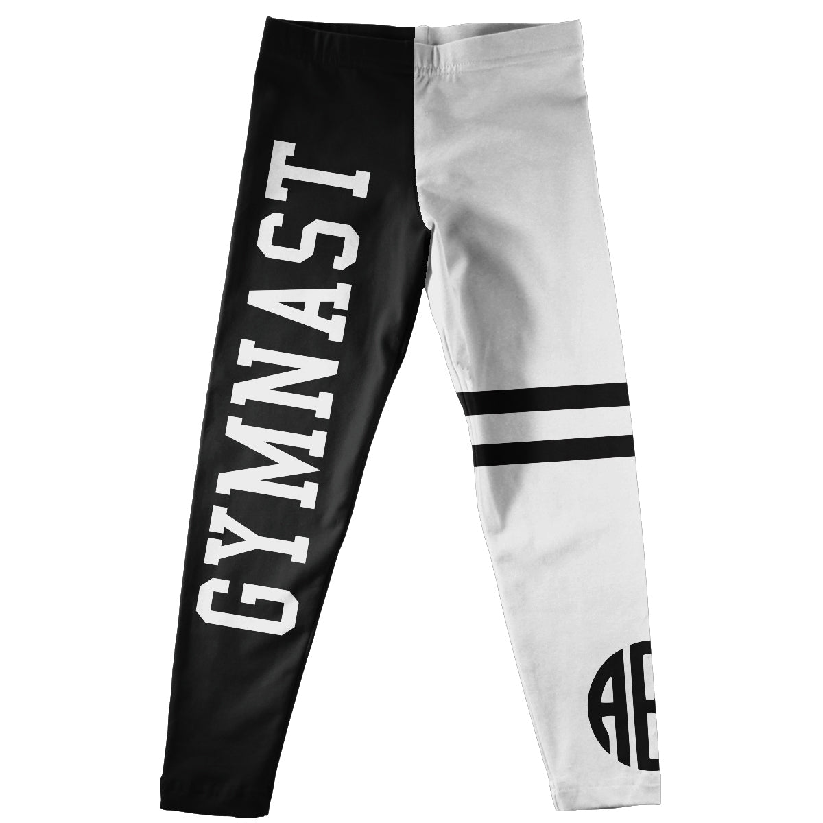 Gymnast Black White Leggings - Wimziy&Co.