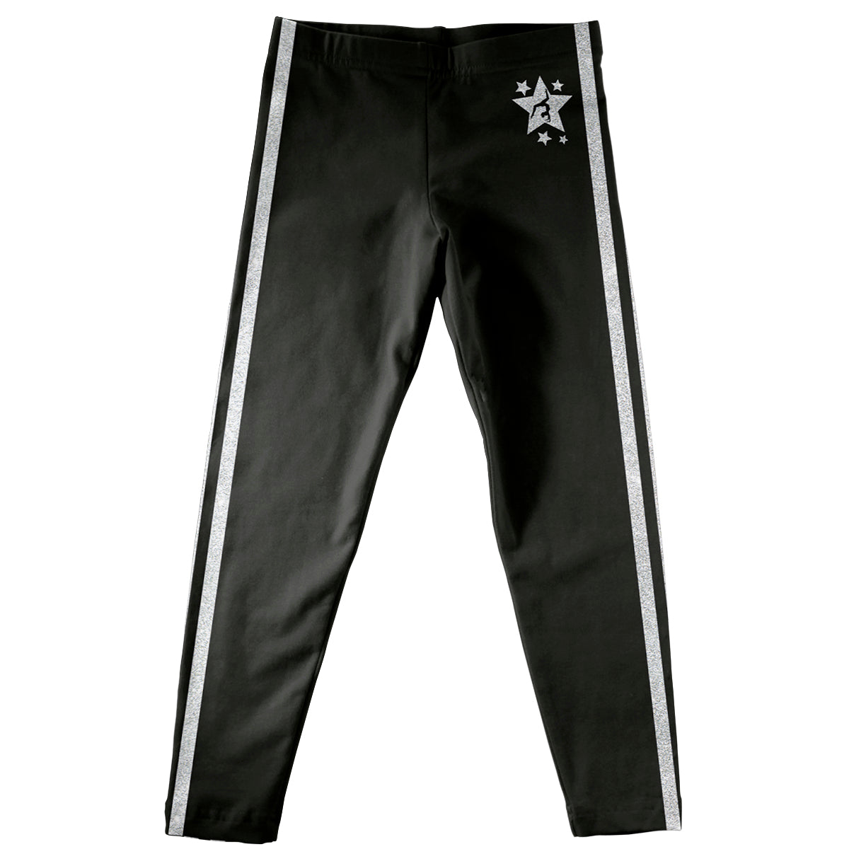 Gymnast Gray Stripes Black Leggings - Wimziy&Co.