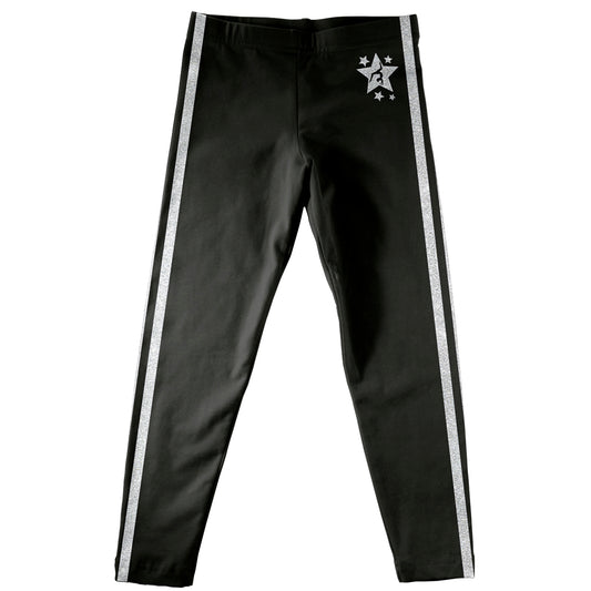 Gymnast Gray Stripes Black Leggings - Wimziy&Co.