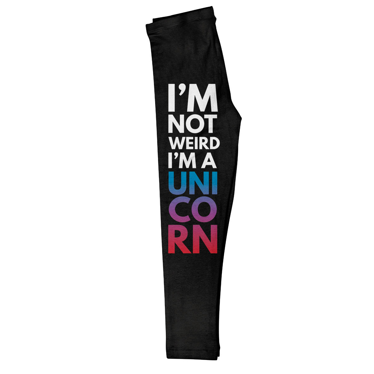 I´M Not Weird I´M A Unicorn Black Leggings - Wimziy&Co.