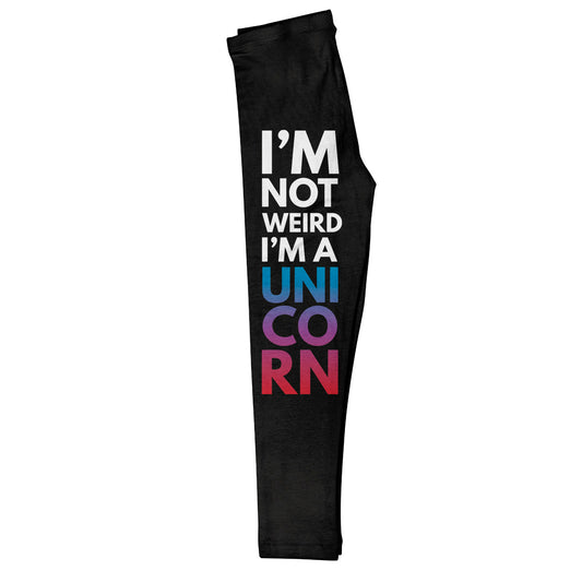 I´M Not Weird I´M A Unicorn Black Leggings - Wimziy&Co.