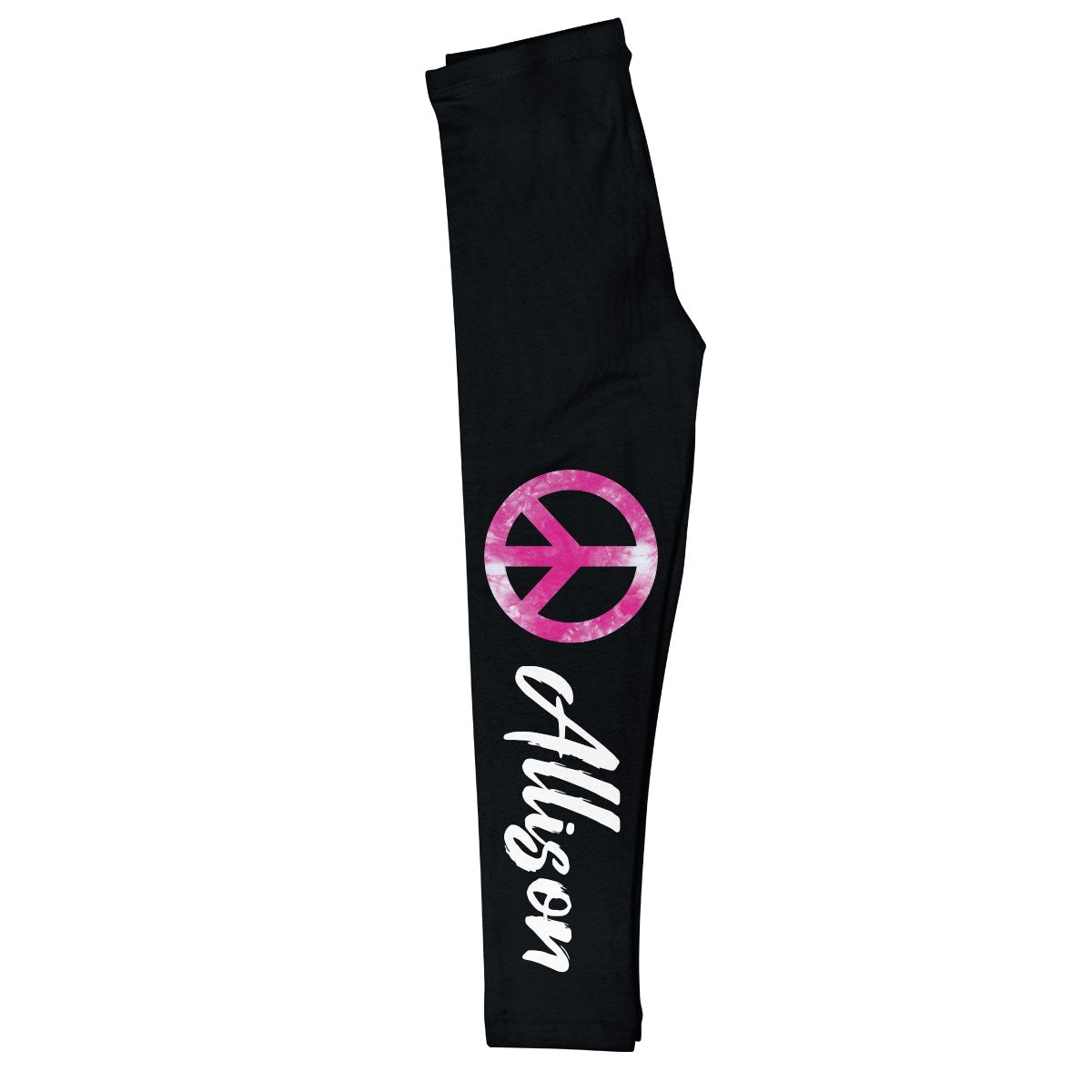 Love Peace Name Black Leggings - Wimziy&Co.