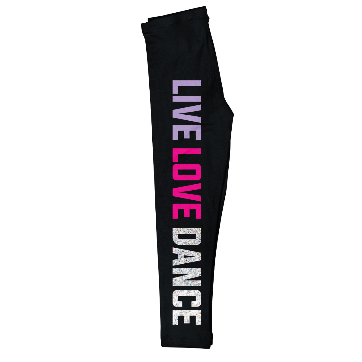 Black 'live love dance' girls leggings - Wimziy&Co.