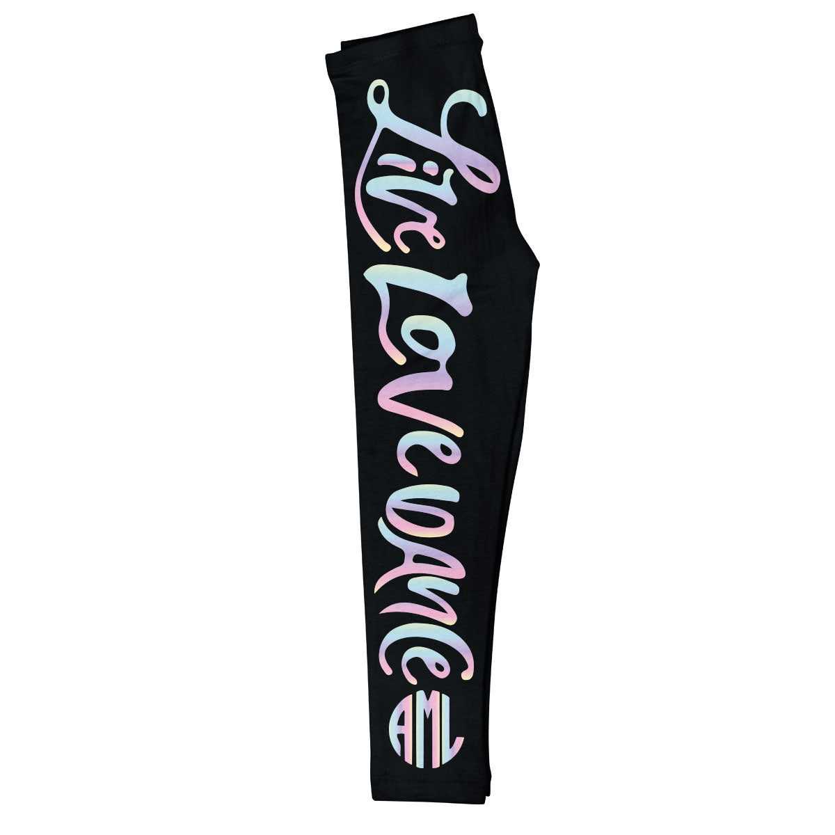 Live Love Dance Monogram Black Leggings - Wimziy&Co.