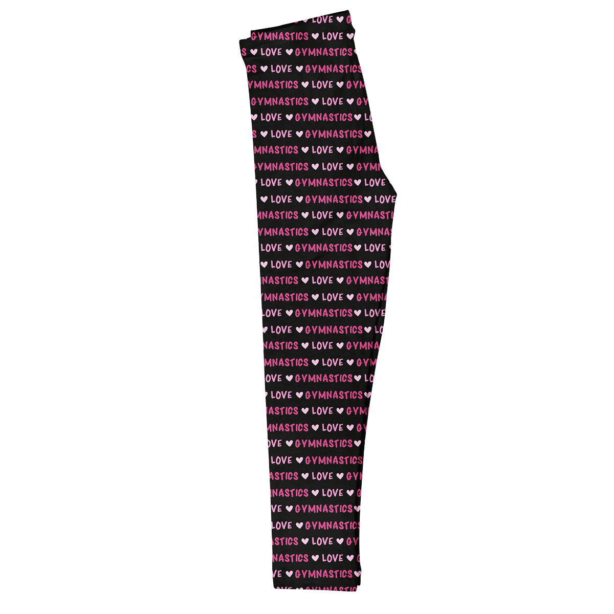 Love Gymnastics Print Black Leggings - Wimziy&Co.