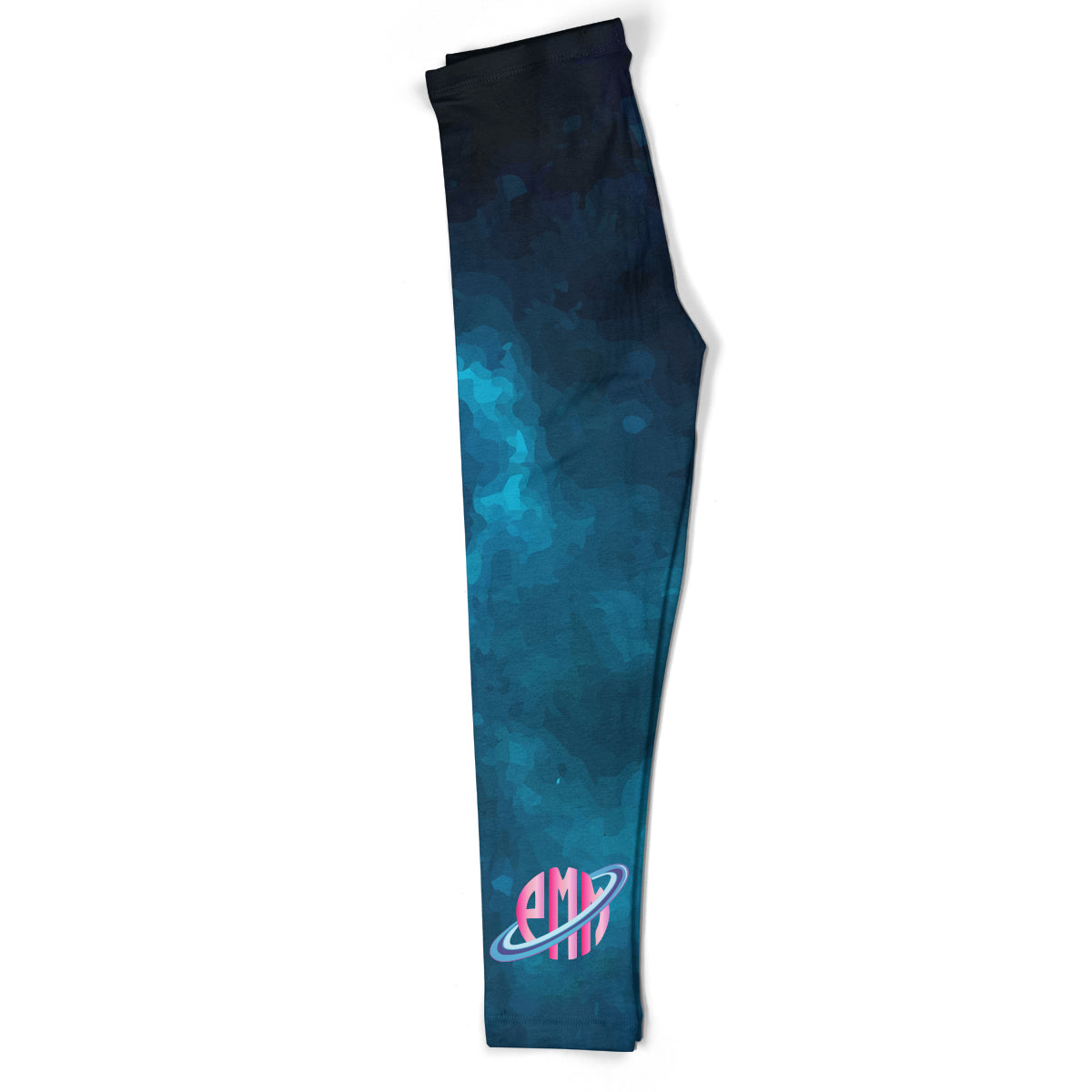 Monogram Space Blue Leggings - Wimziy&Co.