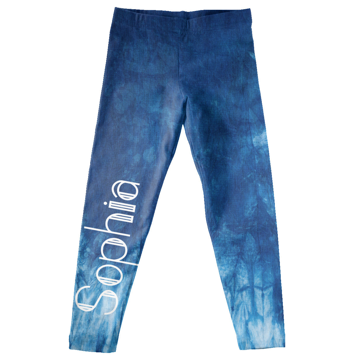 Name Tie Dye Indigo Leggings - Wimziy&Co.