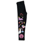 Rainbow and Unicorn Monogram Black Leggings - Wimziy&Co.