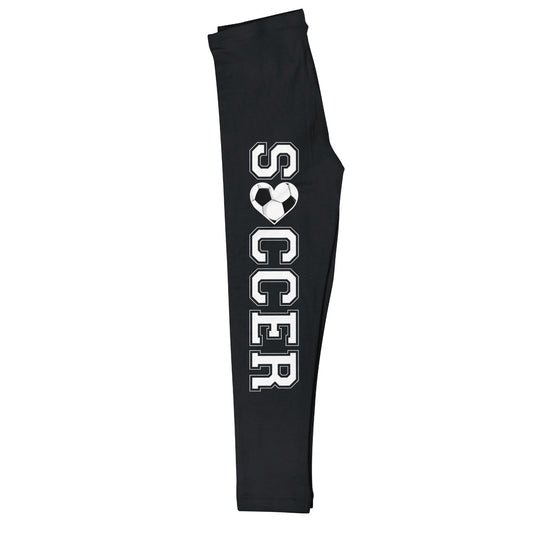 Soccer Heart Black Leggings - Wimziy&Co.