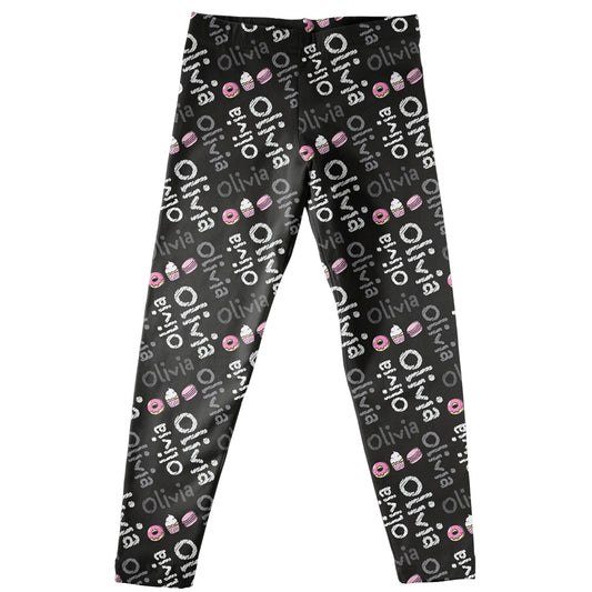 Sweets Name Black Leggings - Wimziy&Co.