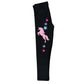 Black and pink unicorn girls leggings with name - Wimziy&Co.