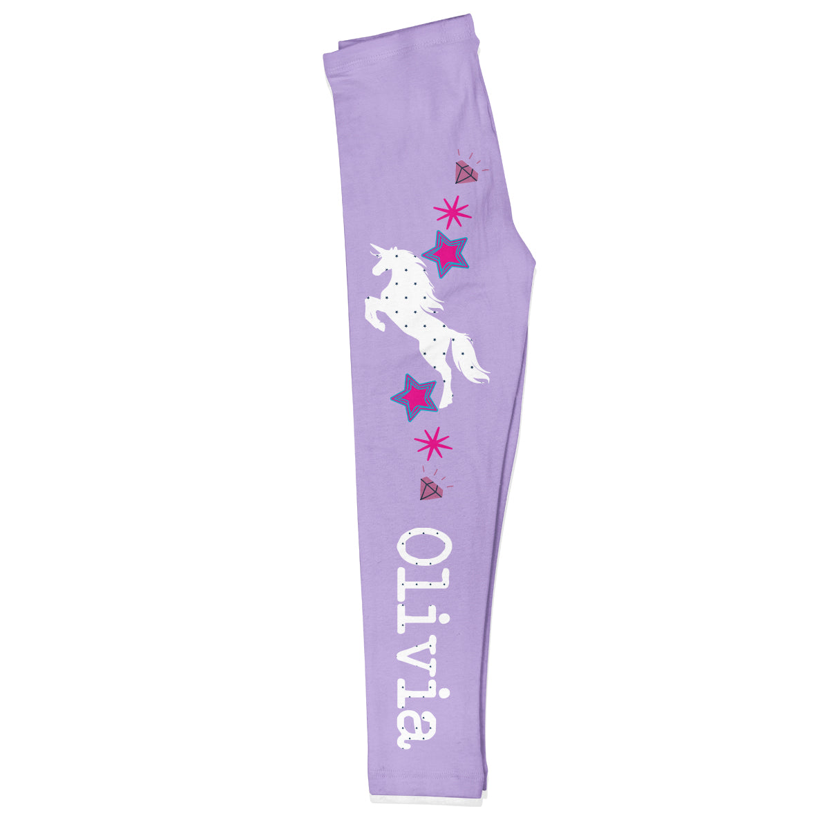Unicorn Name Purple Leggings - Wimziy&Co.