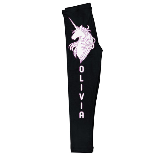 Unicorn Name Black Leggings - Wimziy&Co.
