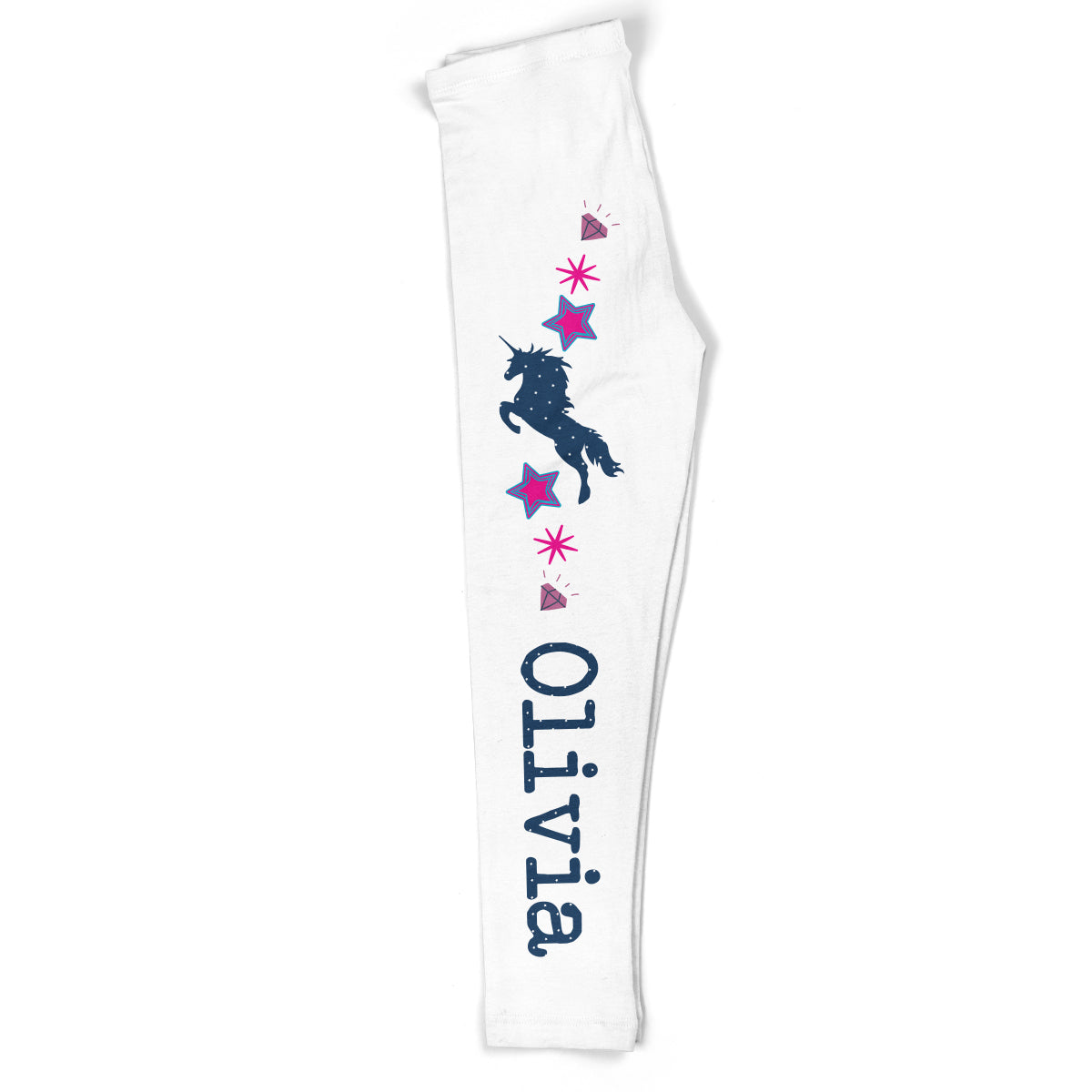 Unicorn Name White Leggings - Wimziy&Co.