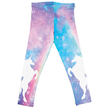 Watercolor and white unicorns girls leggings - Wimziy&Co.