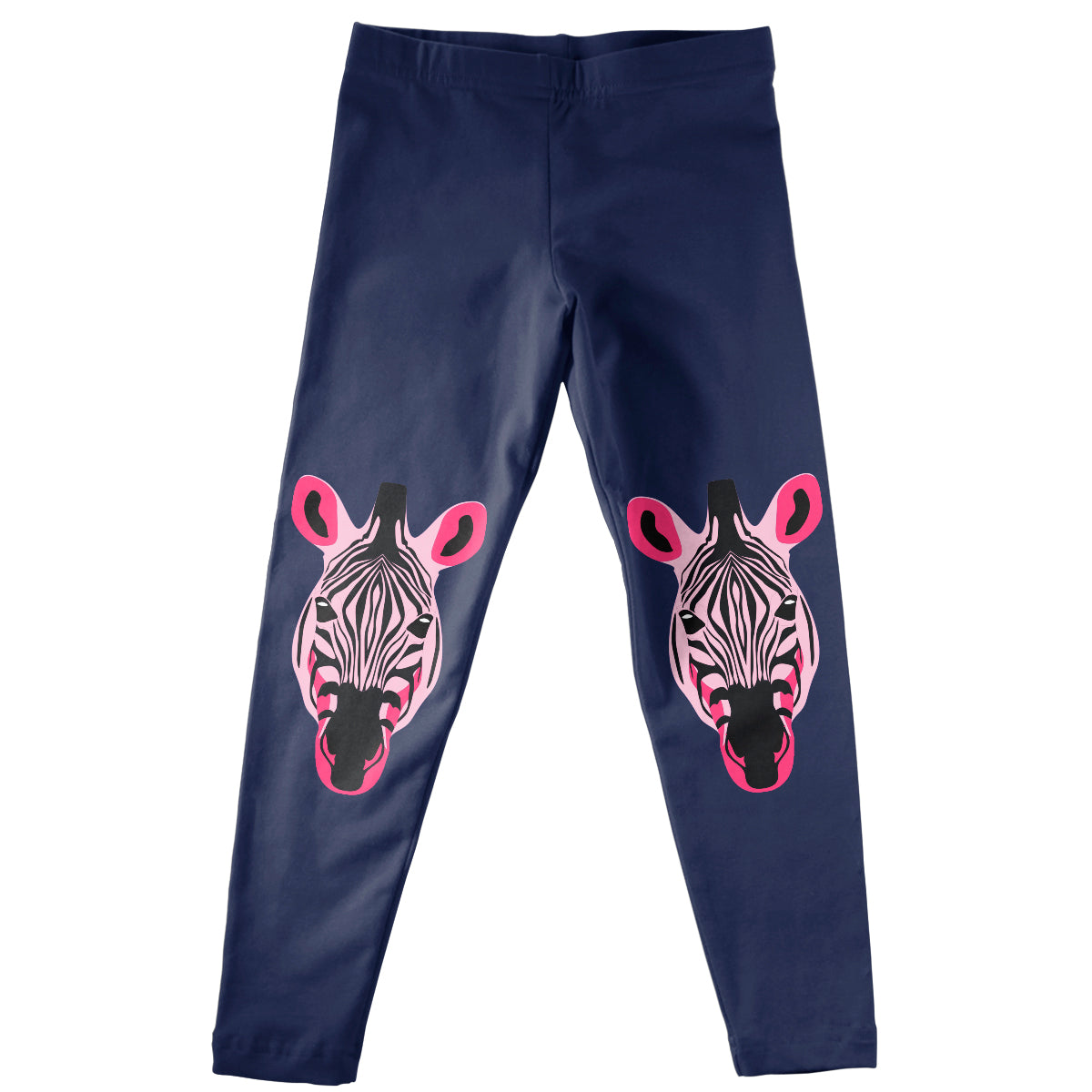 Zebra Face Navy Leggings - Wimziy&Co.